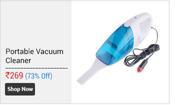 High Power  12V Portable Car Wet and Dry Hand-held Vacuum Cleaner (Blue, White)  