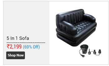 Black 5 In  1 Sofa Inflatable Bestway Air Bed  