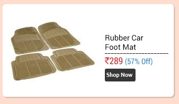 Beige Colour Rubber Foot Mat for Car Floor Universal Size                      