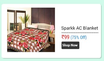 Sparkk Home Single bed Printed Fleece AC Blanket 003                      