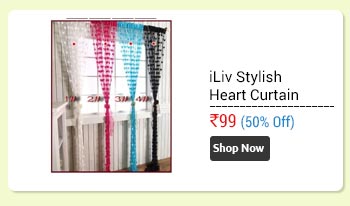 iLiv Stylish Heart Curtain - 1Pc                      