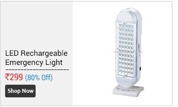 60 LED Rechargeable Emergency Light with Brightness Control Knob