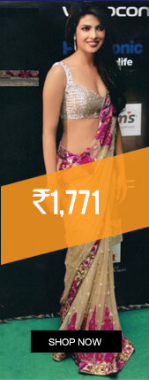 Priyanka IIFA Tusser Bollywood Replica Saree