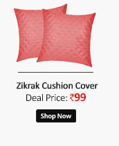 Zikrak Exim Square Quilting Cushion Cover Pink (2 Pcs Set)  