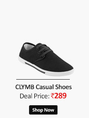 CLYMBBlack Casual Shoes  