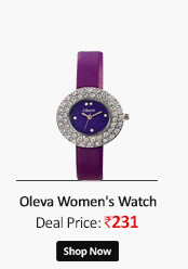Oleva Ladies Leather Watch with Genuine Leather Strap OLW-16 PURPLE  