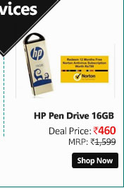 HP 16GB Gold Pen Drive (v231w) with Free Norton Antivirus  