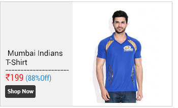 Branded Johny Collar Mumbai Indian Blue Dry Fit T-Shirt  