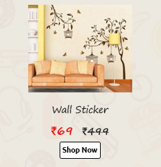Wall Decals Brown Tree With Birds And Cages                                          