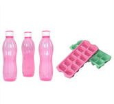 Combo of Water Bottles (3 pcs) + Ice Trays (2 pcs)