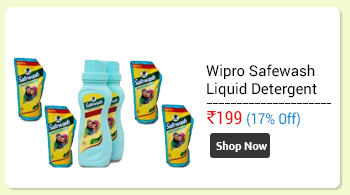 Wipro Safewash liquid detergent 200ml+200ml with 4 refill pack ( 200ml each)-1lt 200 ml combo  
