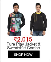 Pure Play Men's Jacket And Sweatshirt Combo