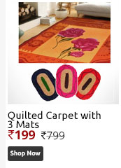 Combo of Quilted Carpet with 3 Mats(CP031)