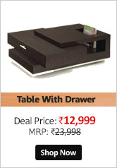 Dream Furniture Center Table With Drawer Rectangle Shape Brown.  
