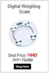 Digital Weighing Scale- Transparent Glass  