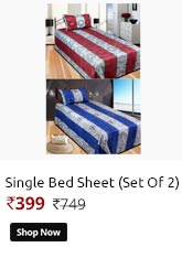 Sai ArpanS Elegant Two Single Bed Sheets  
