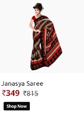 Janasya Black Color Fancy Printed Sari  