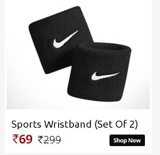 Combo of 2 Original Sports Wristband with Dri-Fit fabric - Black  