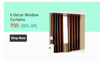 k decor window curtains - 1 piece(w-019)                      
