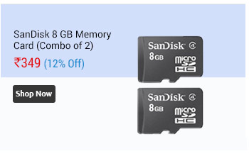 SanDisk 8 GB MicroSDHC Class 4 Memory Card - Pack of 2                      
