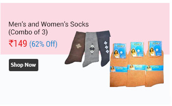 Combo Of 3 Cotton Socks For Men And 3 Thumb Cotton socks For women                      