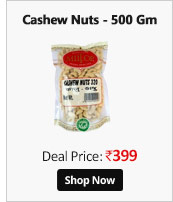 Miltop Cashew W320 Nuts - 500 Gm  