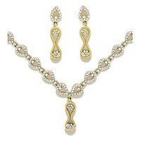 Dg Jewels 24k Gold Plated Bollywood Dazzling Necklace Set-CNS9160