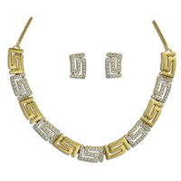 Dg Jewels 24k Gold Plated Bollywood Dazzling Necklace Set-CNS9194