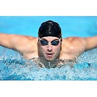 Swimming with Ear Plugs And Swimming Cap