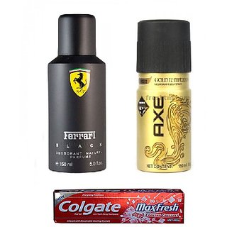Combo of Axe Deo + Ferrari Deo + Colgate Toothpaste