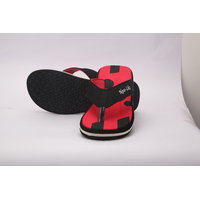 New-Like Stylish Black & Red Flip Flops - Men