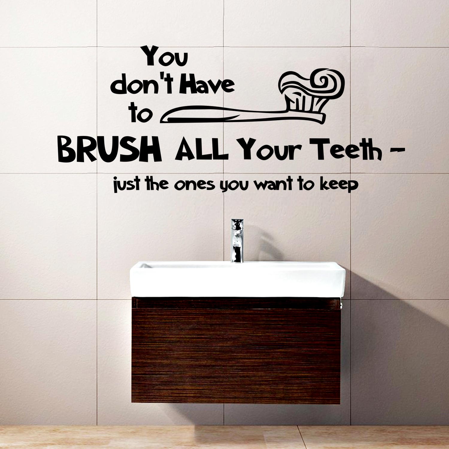 Online Brush Your Teeth Wall Decal Prices - Shopclues India