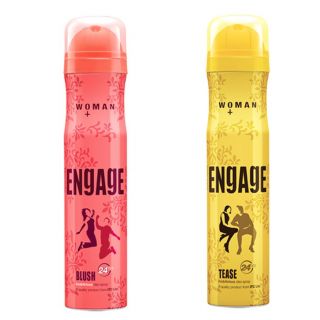 Engage Deo (Blush, Tease) Pack Of 2- 165ml Each( Women)
