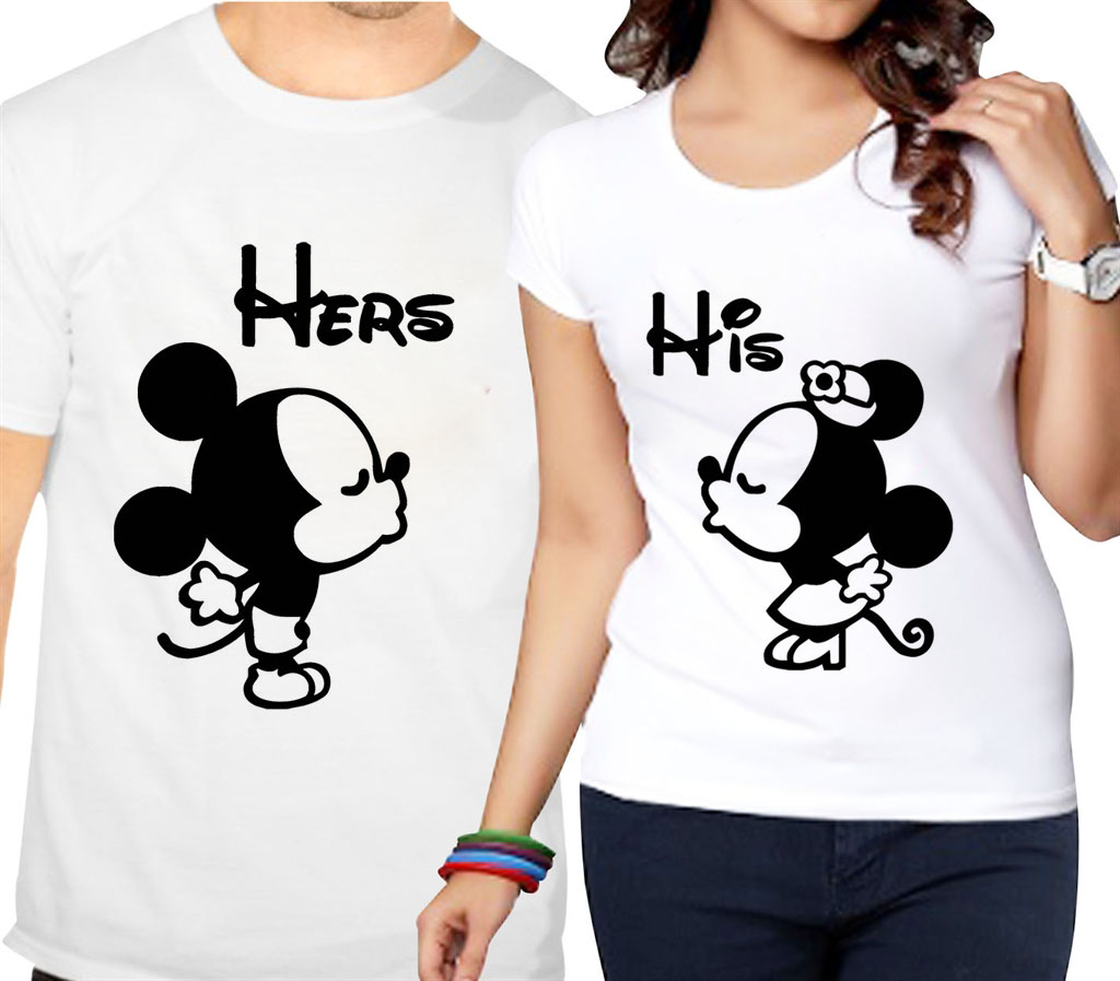 Personalized Couple T shirts His, Her T shirts available at ShopClues ...