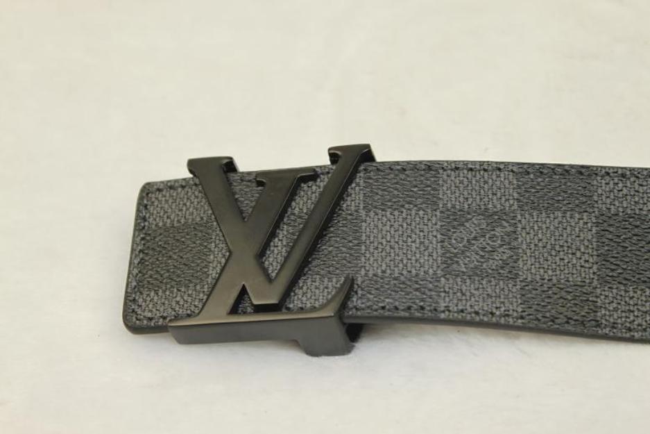 Mens Black And Grey Louis Vuitton Belt | NAR Media Kit