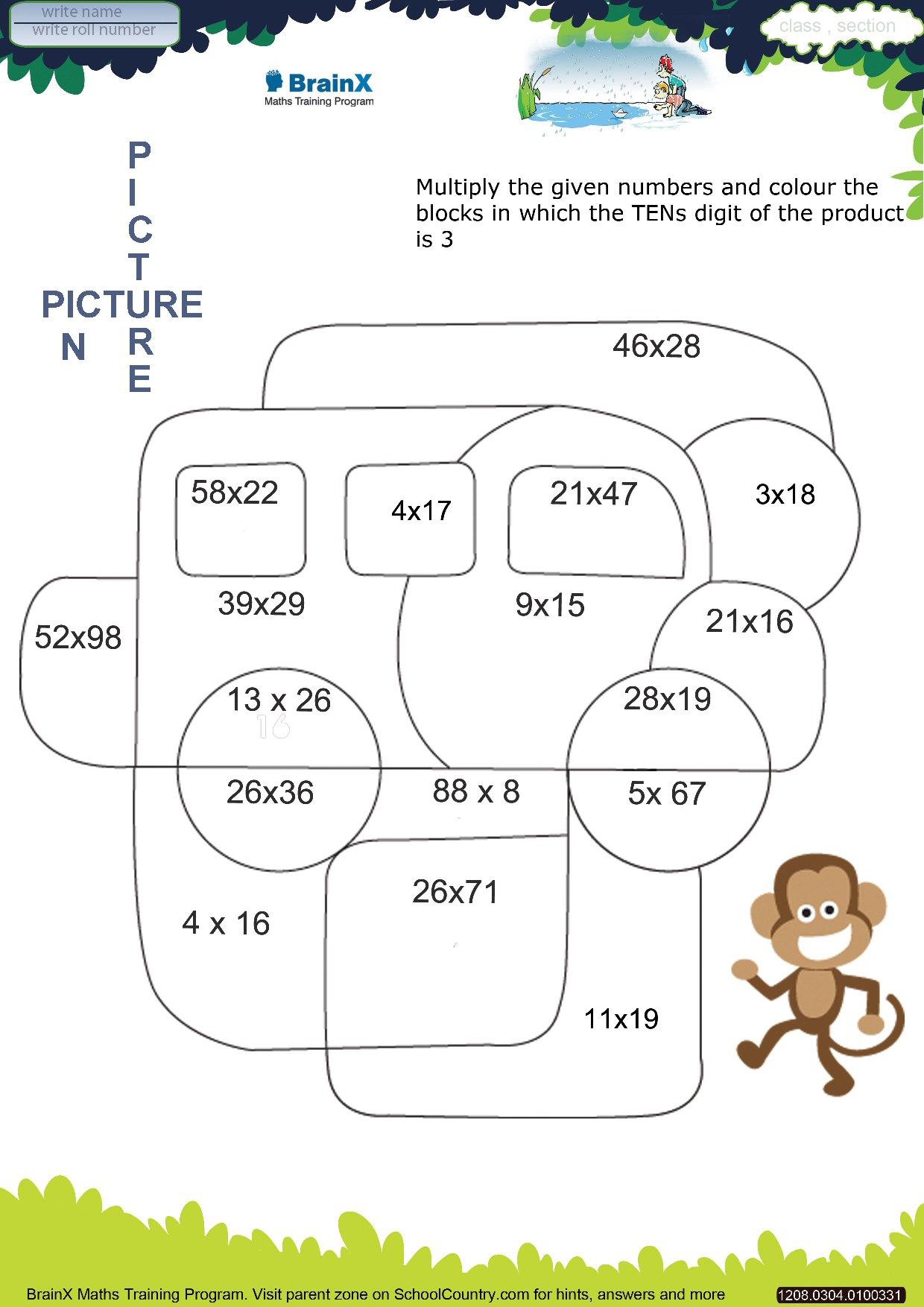 BrainX_Grade3_Mini--Math Worksheets for Grade 3