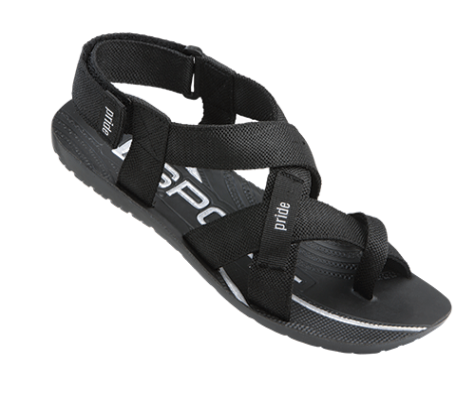 VKC Pride Black Sandals for Men - 1523: Buy Slippers and Flip Flops for ...